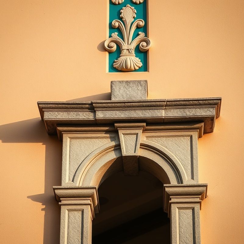 Detail architektonického klenákového kameňa ako symbol štrukturálnej ochrany